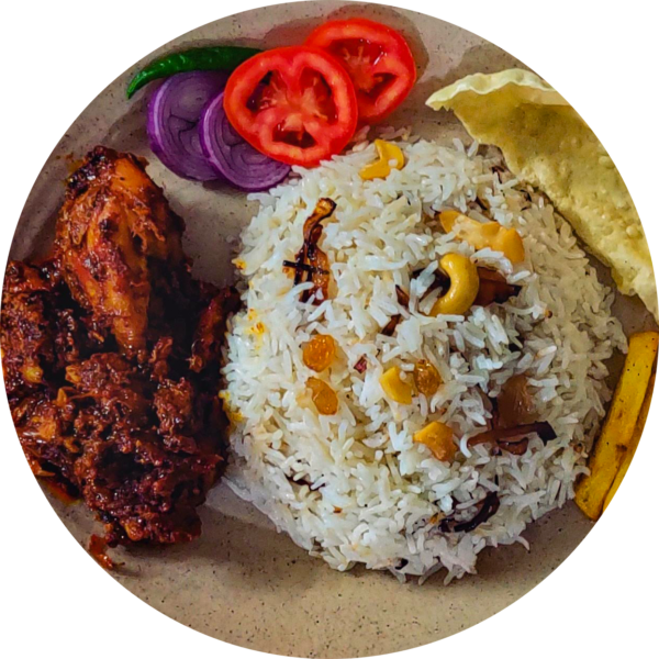 Chicken Chap With Ghee Rice